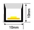 Neon-Flex 1010, 24VDC, 12 Watts/meter,  Dimmable, Cuts 8.3mm, Top Bend/Flat-3000k, TP83, UL (30 meter For Cuts)