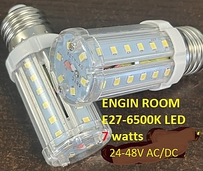 ER Light Bulb, 6500K, 630 Lumen-24-48V AC/DC E27 Base, (UL)