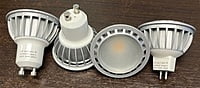 LED BULBS, COB-MR16/GU10, 24V AC/DC, DIMMABLE, 50X46.2MM,ALUMINUM SILVER BODY, FROSTED GLASS
