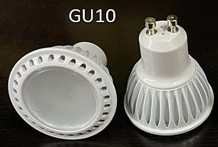LED BULBS, GU10, 12V AC/DC, DIMMABLE, 50X57MM,ALUMINUM WHITE BODY, FROSTED GLASS- 5/600/3000