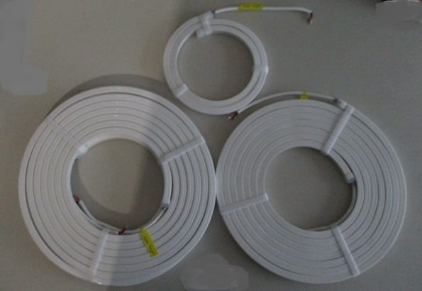 Neon-Flex 1010, 24VDC, 12 Watts/meter,  Dimmable, Cuts 8.3mm, 1mt/Top Bend/Flat-3000k, TP83, UL