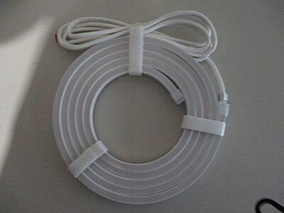 Neon-Flex 0815, 24VDC, 12 Watts/meter,  Dimmable, Cuts 8.3mm, 10mt/Top Bend/Flat-3000k, TP83, UL