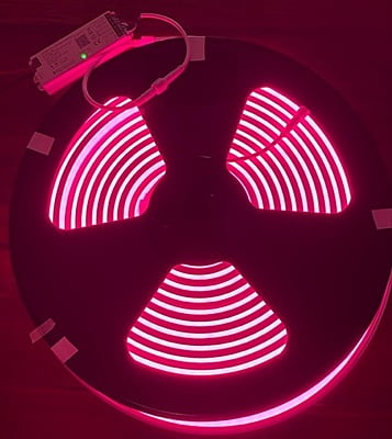 Neon-Flex 0612, RGB, 24VDC, 12 Watts/meter, 60LM/W, Dimmable, Cuts 50mm, Side Bend-5m, Flat Top