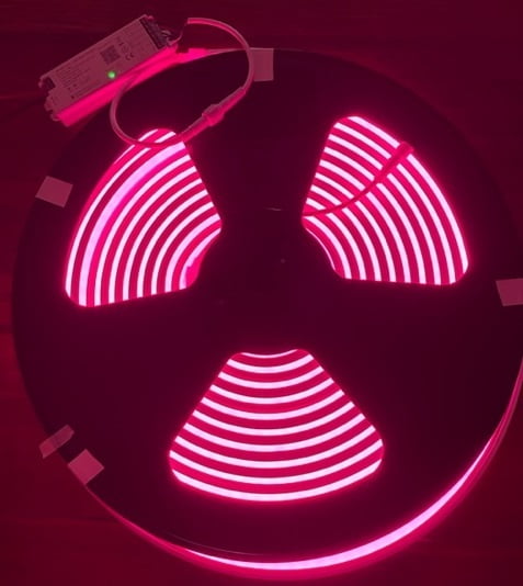 Neon-Flex 0612, RGB, 24VDC, 12 Watts/meter, 60LM/W, Dimmable, Cuts 50mm, Side Bend-5m, Flat Top